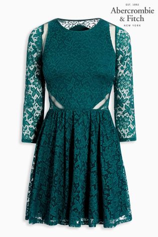 Green Abercrombie & Fitch Lace Dress